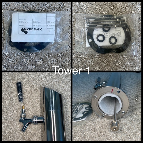 Sale Slanted Top Beer Towers Taps 3” Column for Countertop - Picture 8 of 15